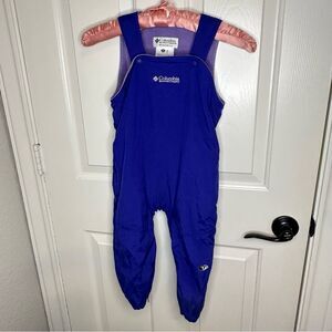 VTG Columbia Purple Lavender Fleece Lined Snow Bib Coveralls Sz 3T